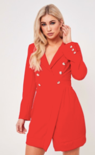 Robe blazer rouge Anna Fashion therapy